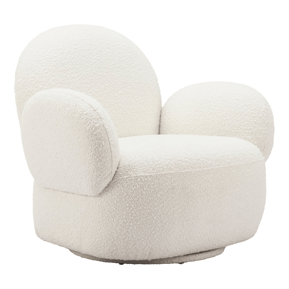 Pilka Swivel Chair White - Mervyns
