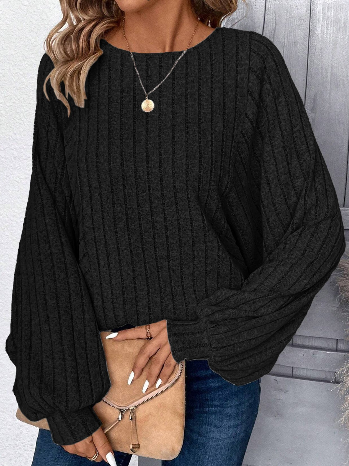 Plus Size Round Neck Batwing Sleeve T-Shirt - Mervyns