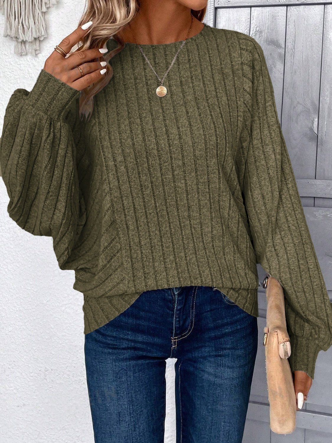 Plus Size Round Neck Batwing Sleeve T-Shirt - Mervyns