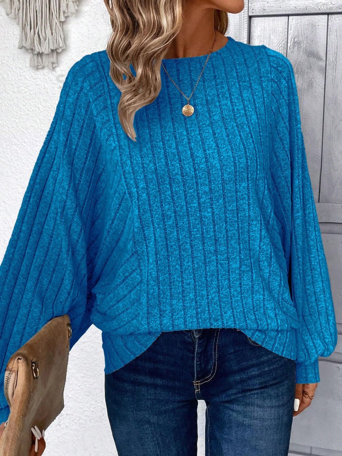 Plus Size Round Neck Batwing Sleeve T-Shirt - Mervyns