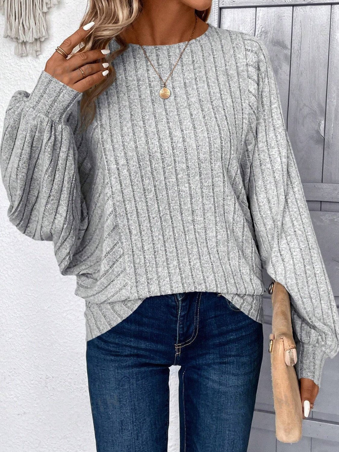 Plus Size Round Neck Batwing Sleeve T-Shirt - Mervyns