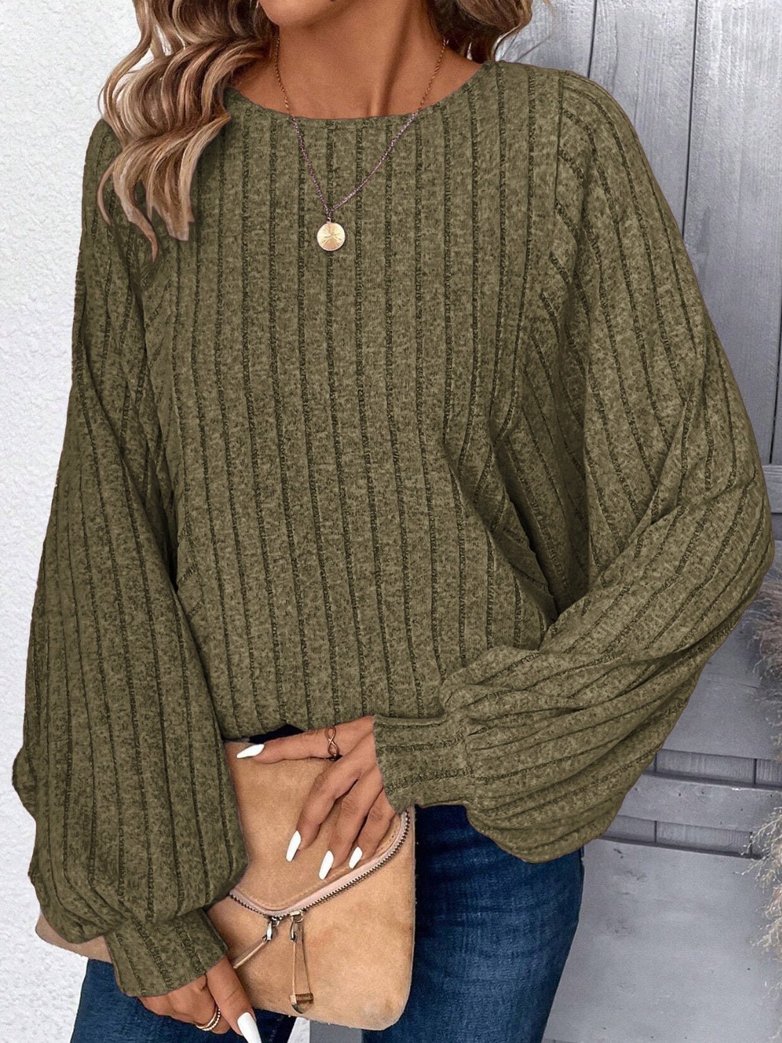 Plus Size Round Neck Batwing Sleeve T-Shirt - Mervyns