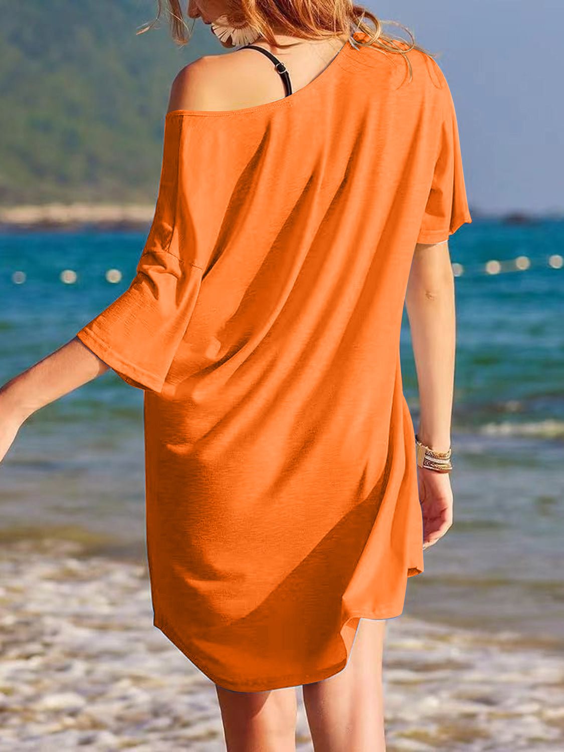 Pocketed V-Neck Short Sleeve Tee Dress - Mervyns