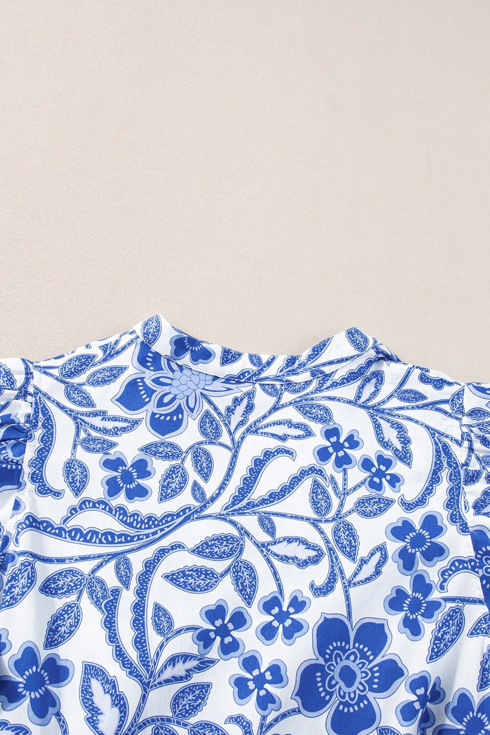 Printed Notched Puff Sleeve Dress - Mervyns