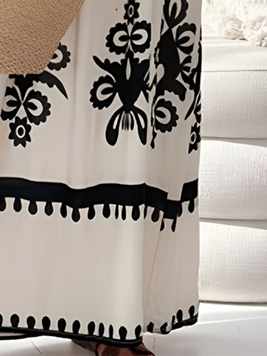 Printed Spaghetti Strap Sleeveless Maxi Dress - Mervyns