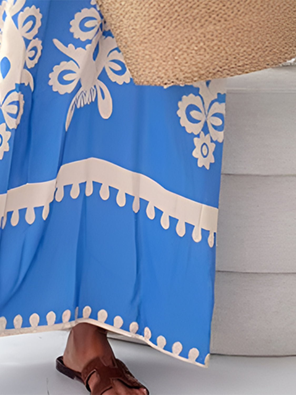 Printed Spaghetti Strap Sleeveless Maxi Dress - Mervyns