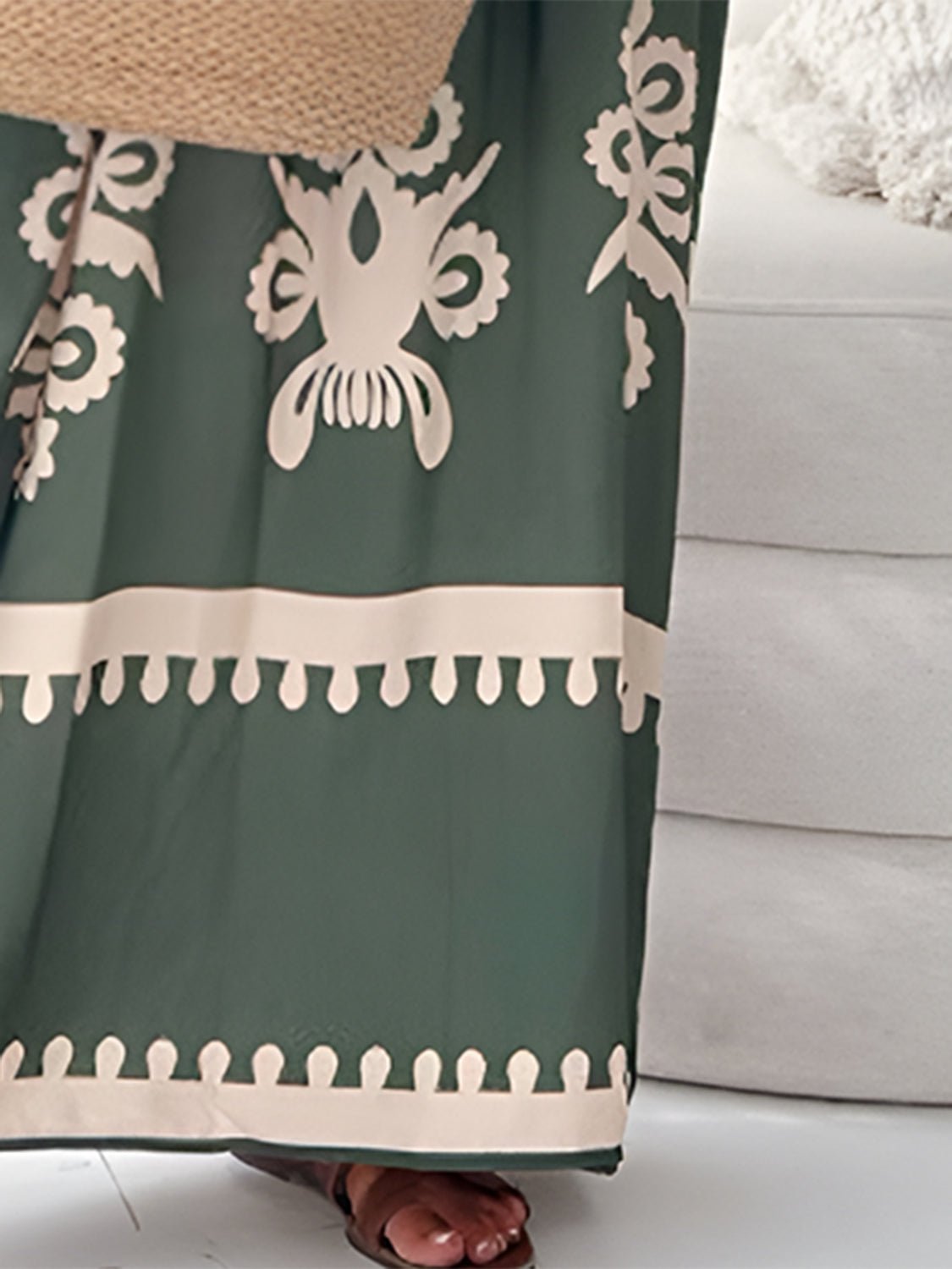 Printed Spaghetti Strap Sleeveless Maxi Dress - Mervyns