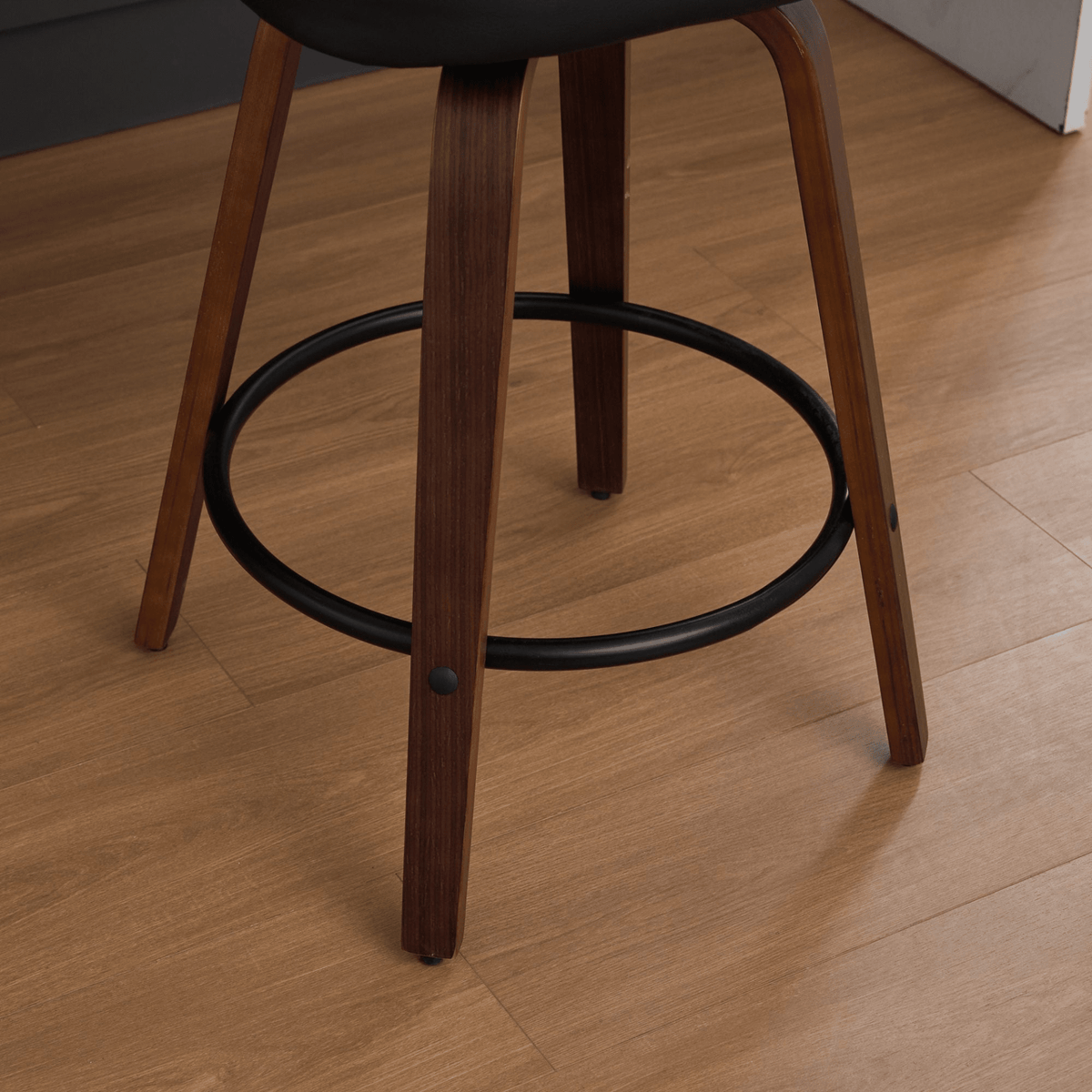 Rattan Counter Height Swivel Stools with Cane Back and Upholstered Seat for Kitchen - Mervyns
