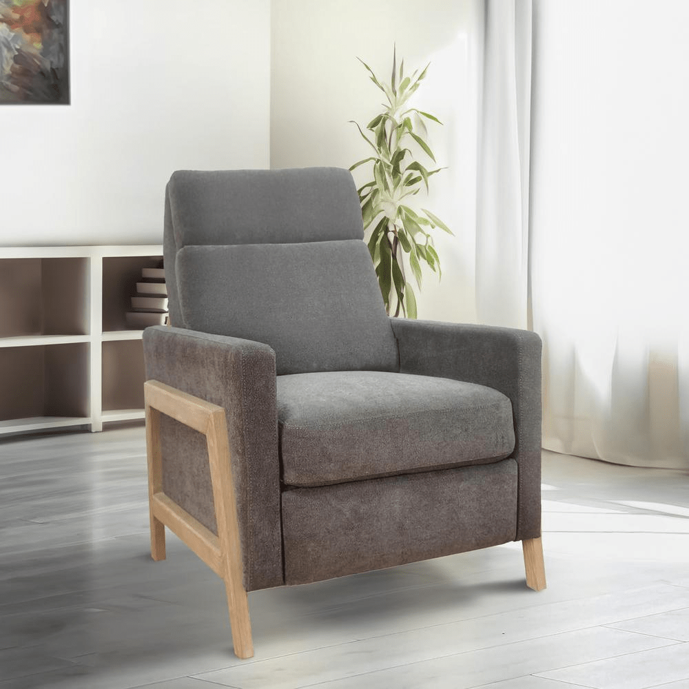 Recliner With Wood Frame - Mervyns