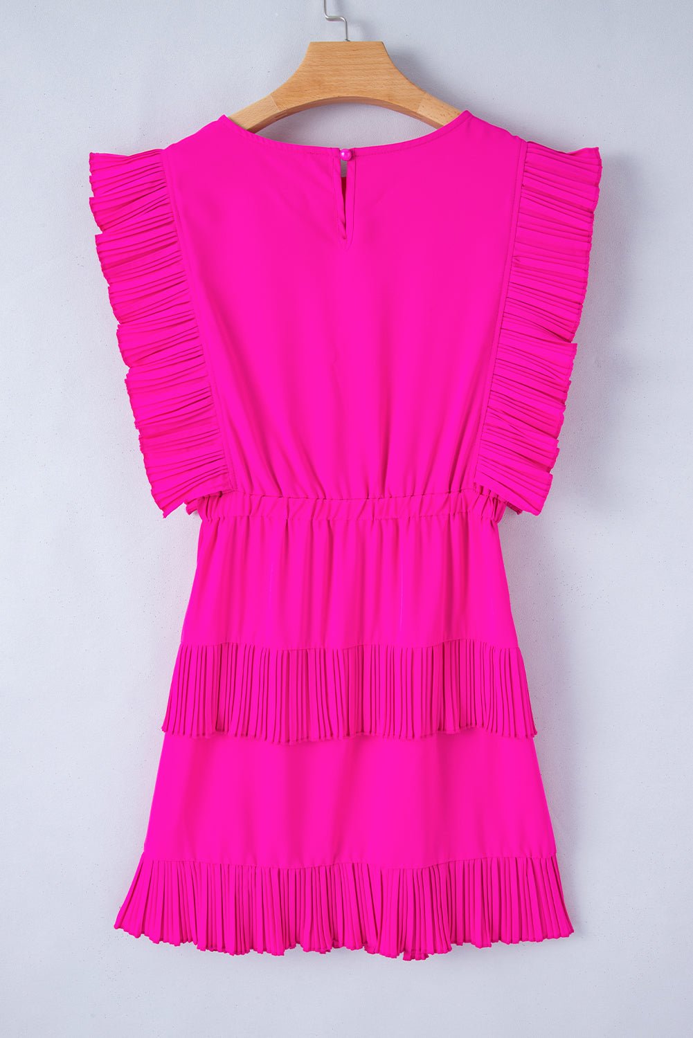 Ruched Round Neck Cap Sleeve Mini Dress - Mervyns