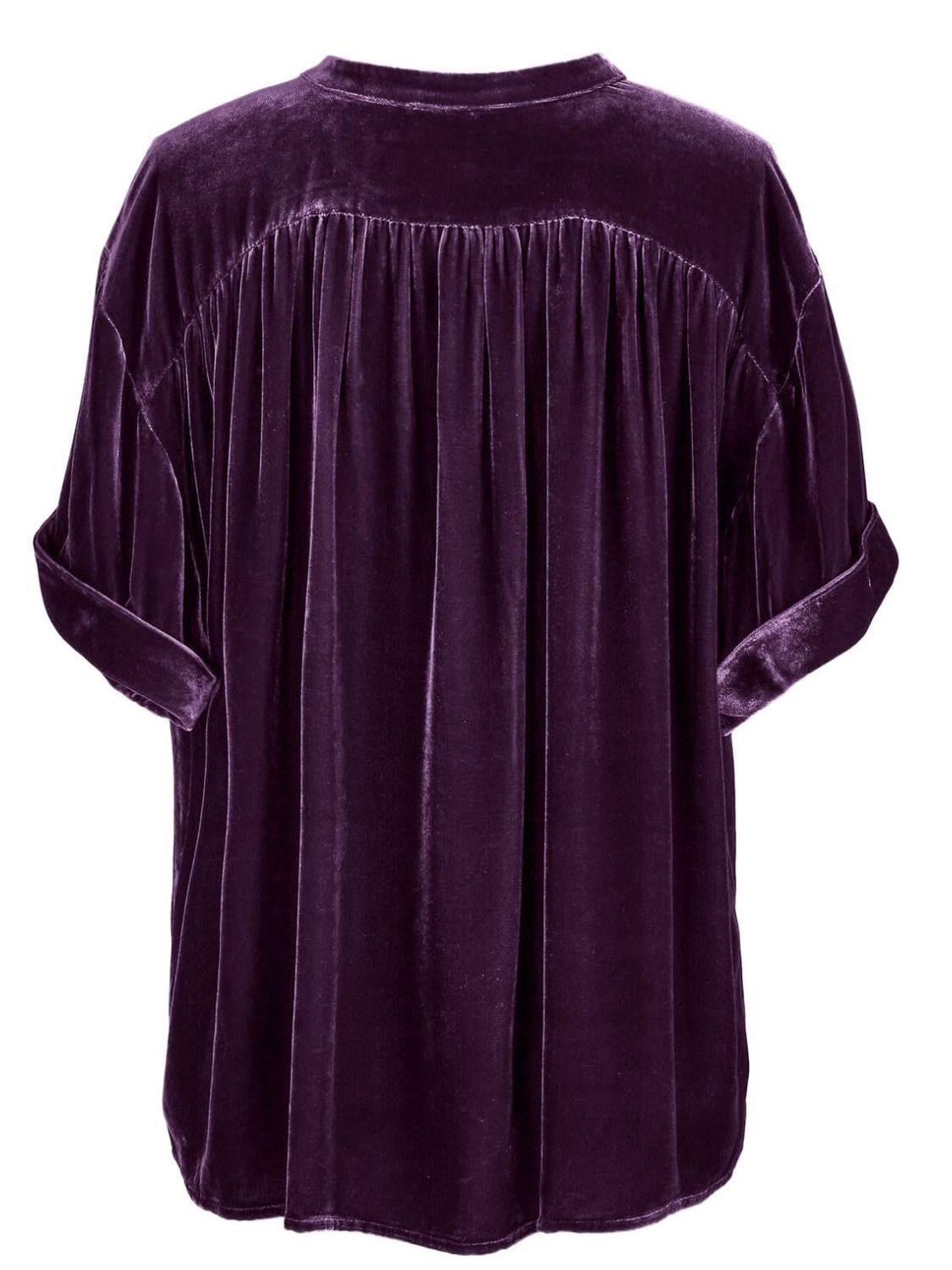 Ruched Round Neck Short Sleeve Shirt - Mervyns