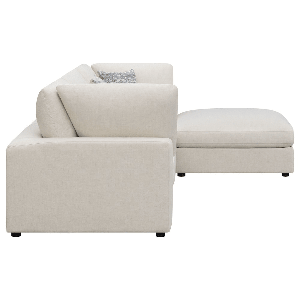 Serene 4-piece Upholstered Modular Sectional Sofa Beige - Mervyns