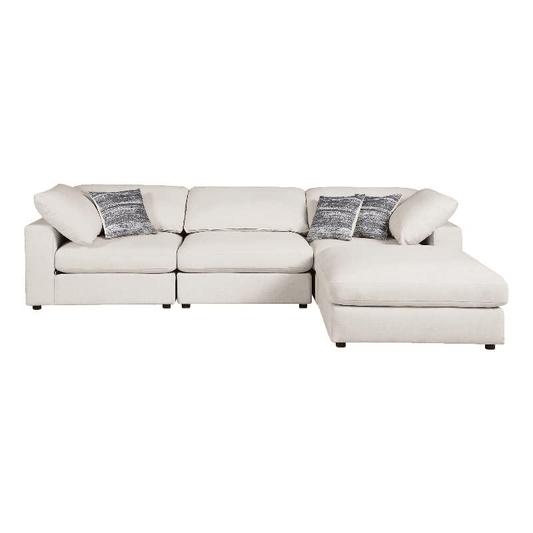 Serene 4-piece Upholstered Modular Sectional Sofa Beige - Mervyns