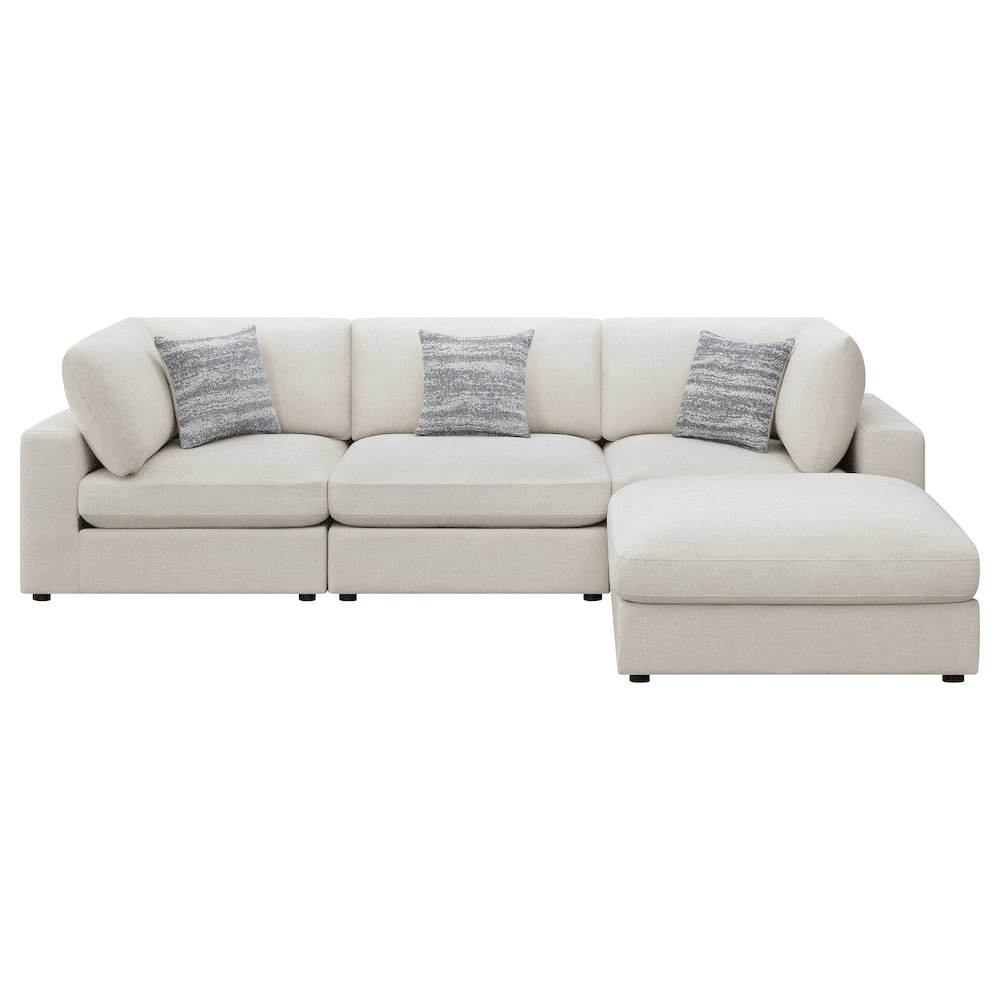 Serene 4-piece Upholstered Modular Sectional Sofa Beige - Mervyns
