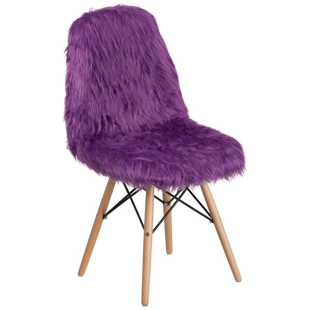 Shaggy Dog Purple Accent Chair - Mervyns