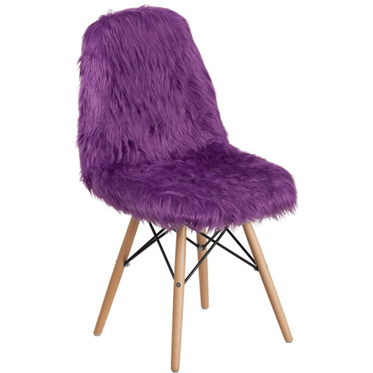 Shaggy Dog Purple Accent Chair - Mervyns