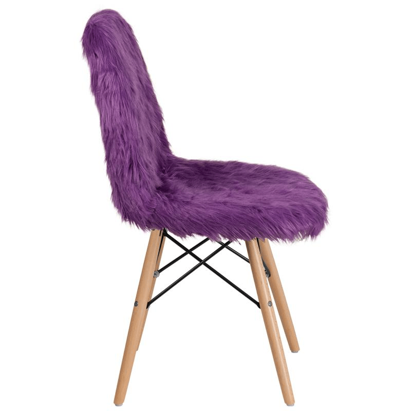 Shaggy Dog Purple Accent Chair - Mervyns
