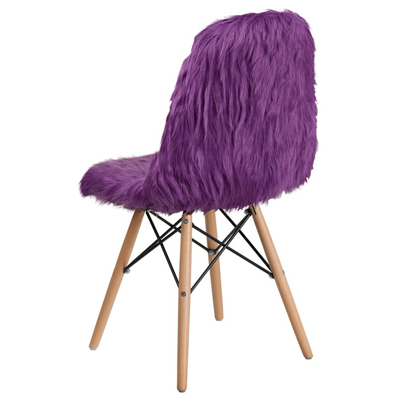 Shaggy Dog Purple Accent Chair - Mervyns