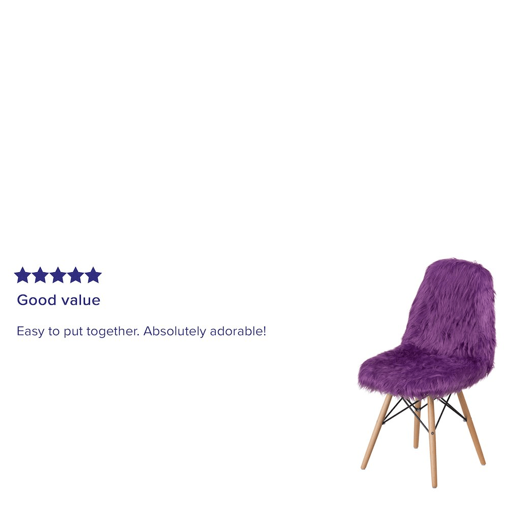 Shaggy Dog Purple Accent Chair - Mervyns