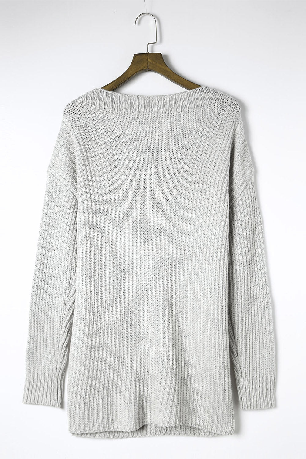 Side Slit Boat Neck Long Sleeve Sweater - Mervyns