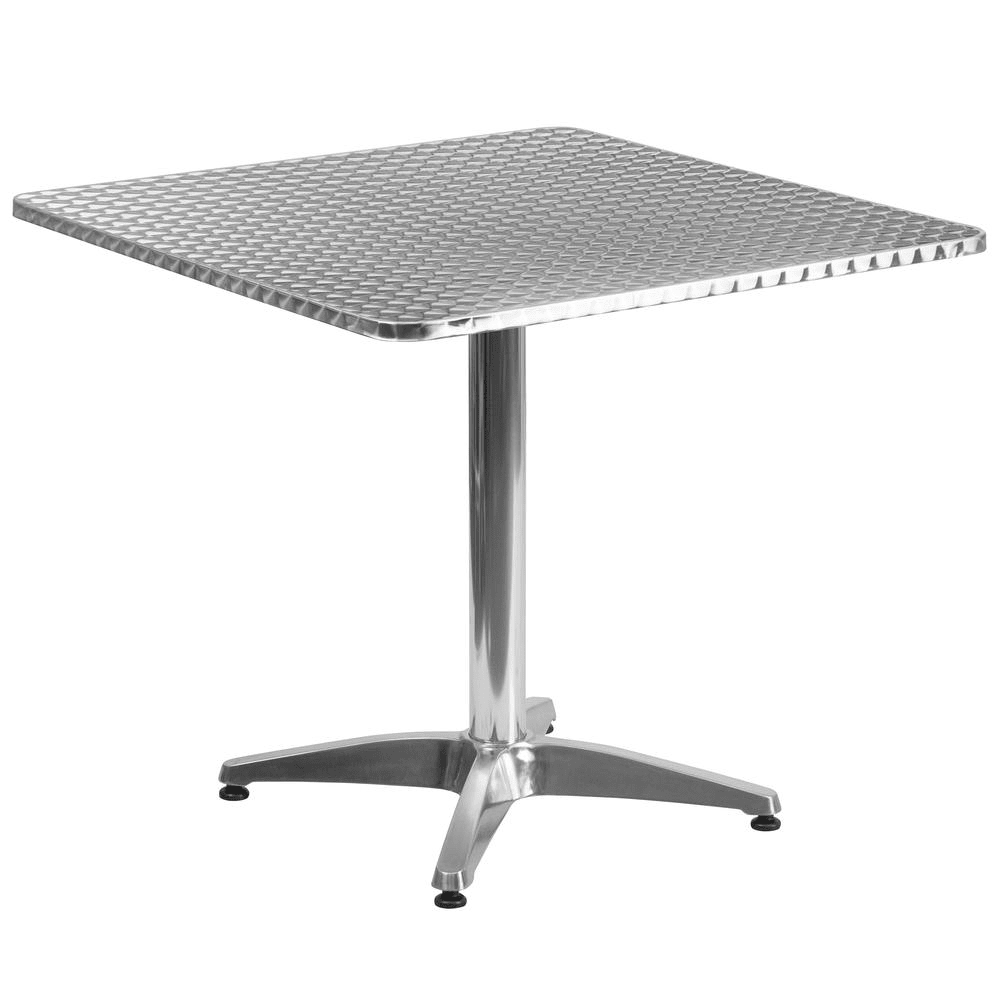 Silver Metal Indoor-Outdoor Restaurant Stack Chair with Metal Triple Slat Back - Mervyns