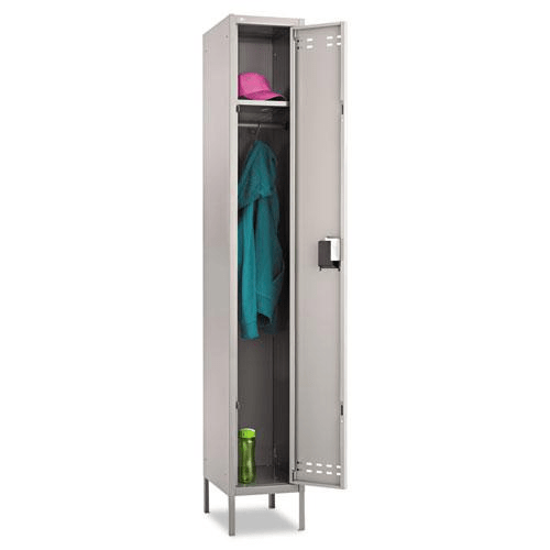 Single-Tier Locker, 12w x 18d x 78h, Two-Tone Gray - Mervyns