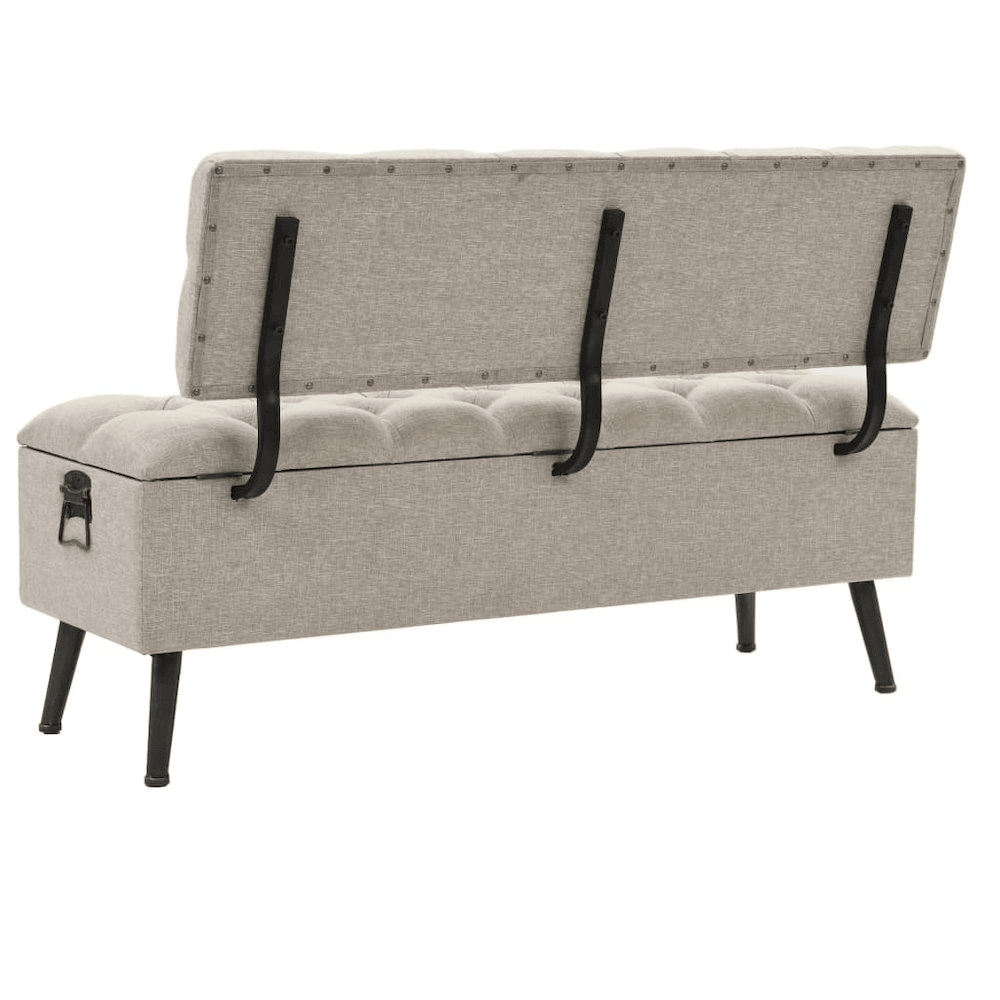 Storage Bench Cream Engineered wood 43.3 inches Storage Bench - Mervyns