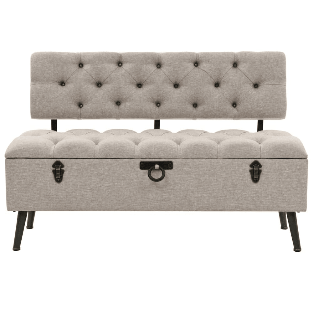 Storage Bench Cream Engineered wood 43.3 inches Storage Bench - Mervyns
