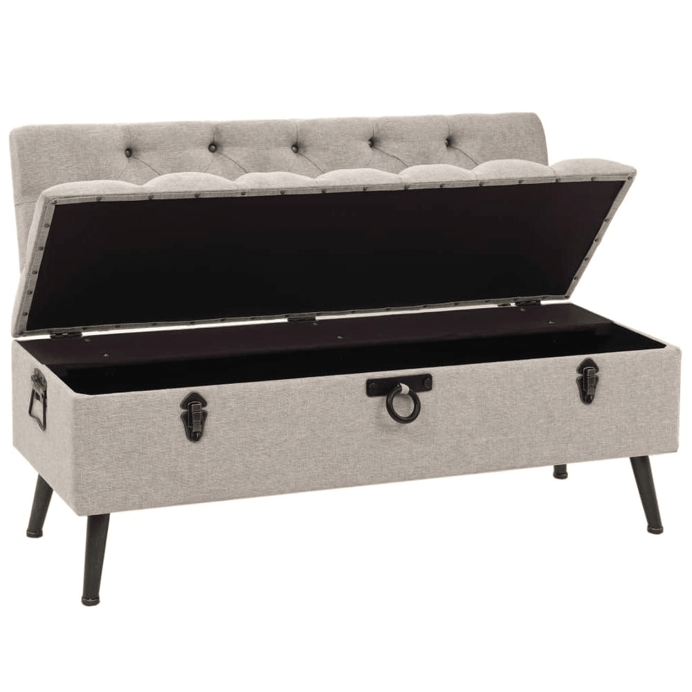 Storage Bench Cream Engineered wood 43.3 inches Storage Bench - Mervyns
