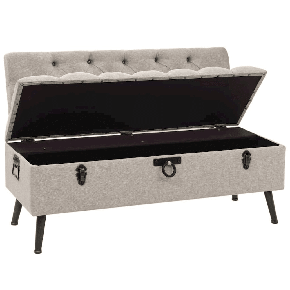 Storage Bench Cream Engineered wood 43.3 inches Storage Bench - Mervyns