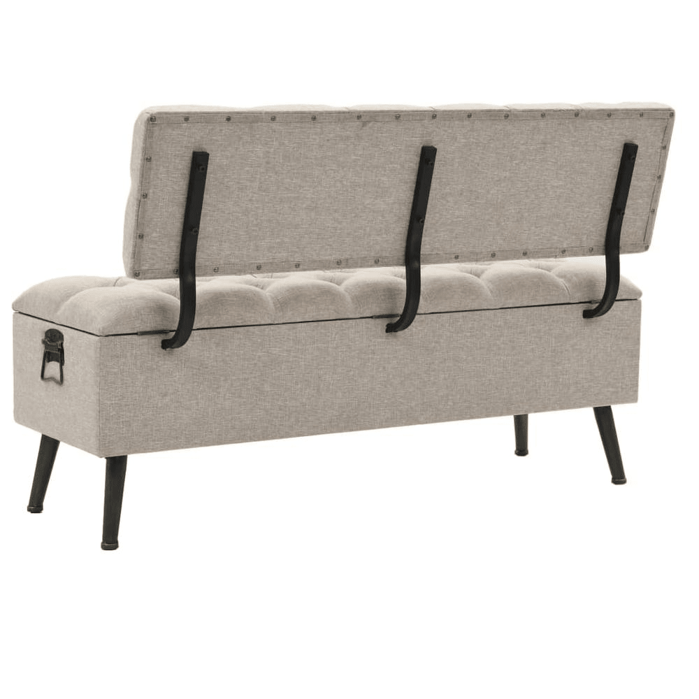 Storage Bench Cream Engineered wood 43.3 inches Storage Bench - Mervyns