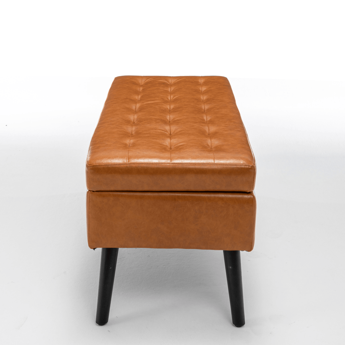 Storage Bench with Storage Bench for Bedroom End of Bed Bench Foot of Bed Bench Entryway Bench Storage Ottoman Bench 43.3' W x 17.7' Brown Leather Bench - Mervyns