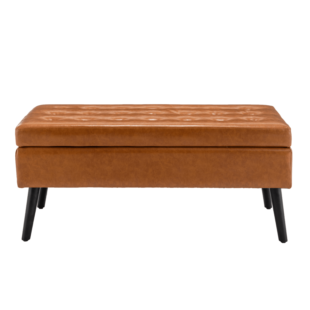 Storage Bench with Storage Bench for Bedroom End of Bed Bench Foot of Bed Bench Entryway Bench Storage Ottoman Bench 43.3' W x 17.7' Brown Leather Bench - Mervyns