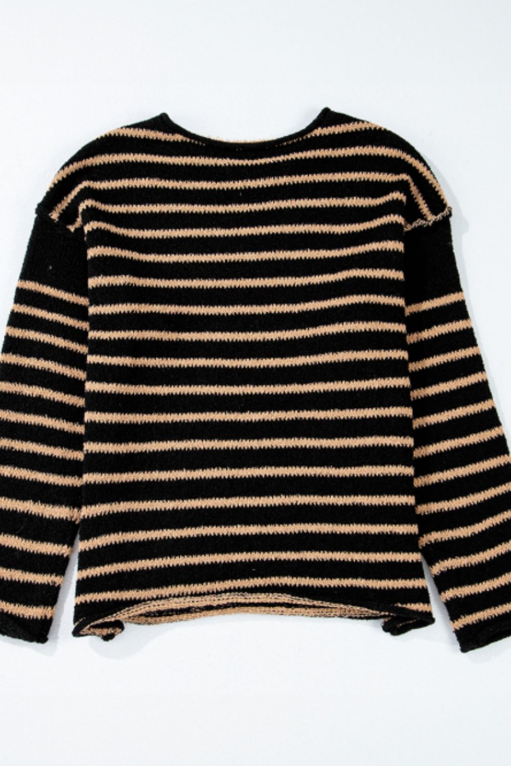 Stripe Drop Shoulder Round Neck Sweater - Mervyns