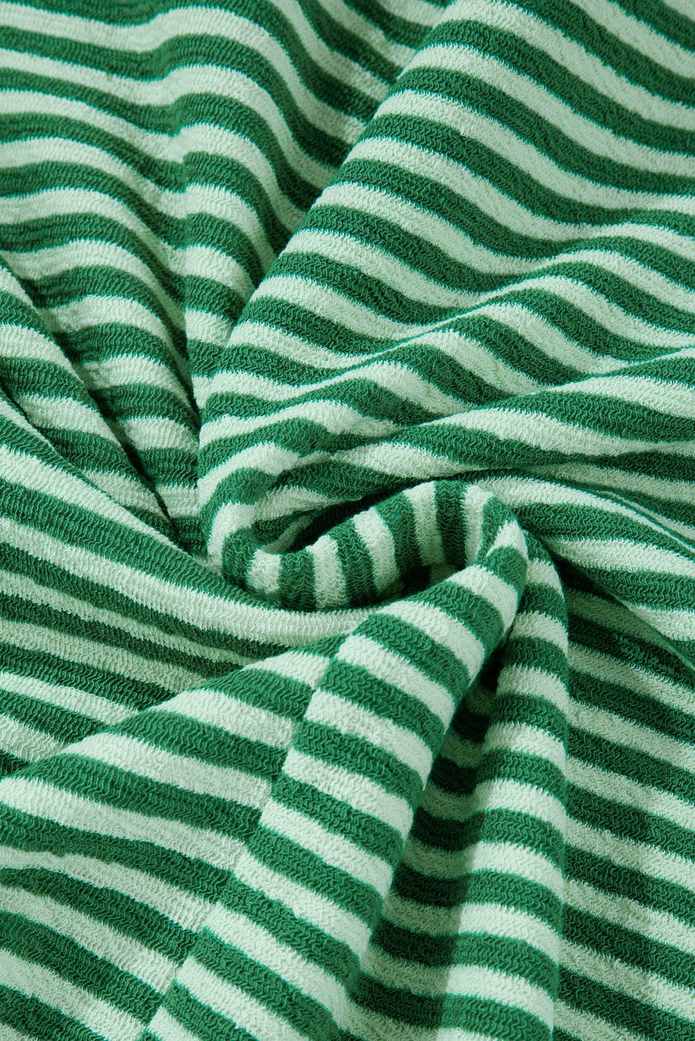 Stripe Johnny Collar Long Sleeve Top - Mervyns