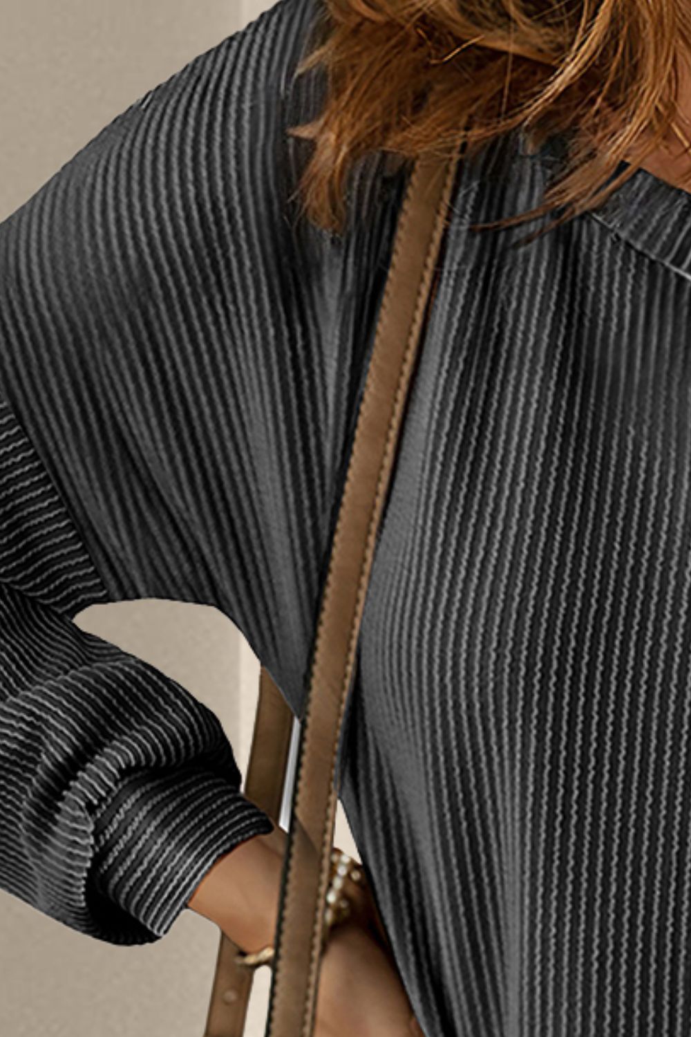Striped Round Neck Long Sleeve Mini Dress - Mervyns