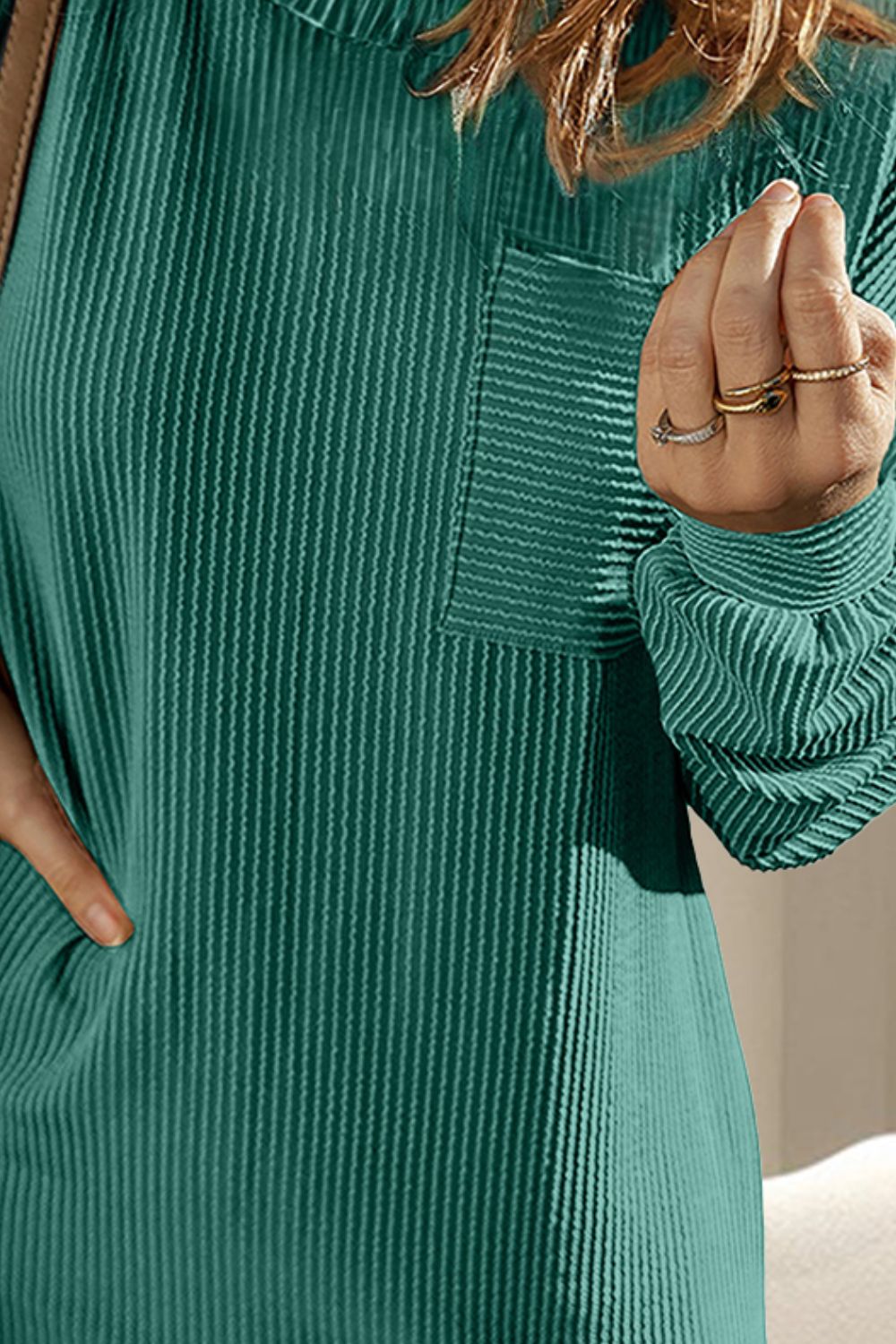 Striped Round Neck Long Sleeve Mini Dress - Mervyns