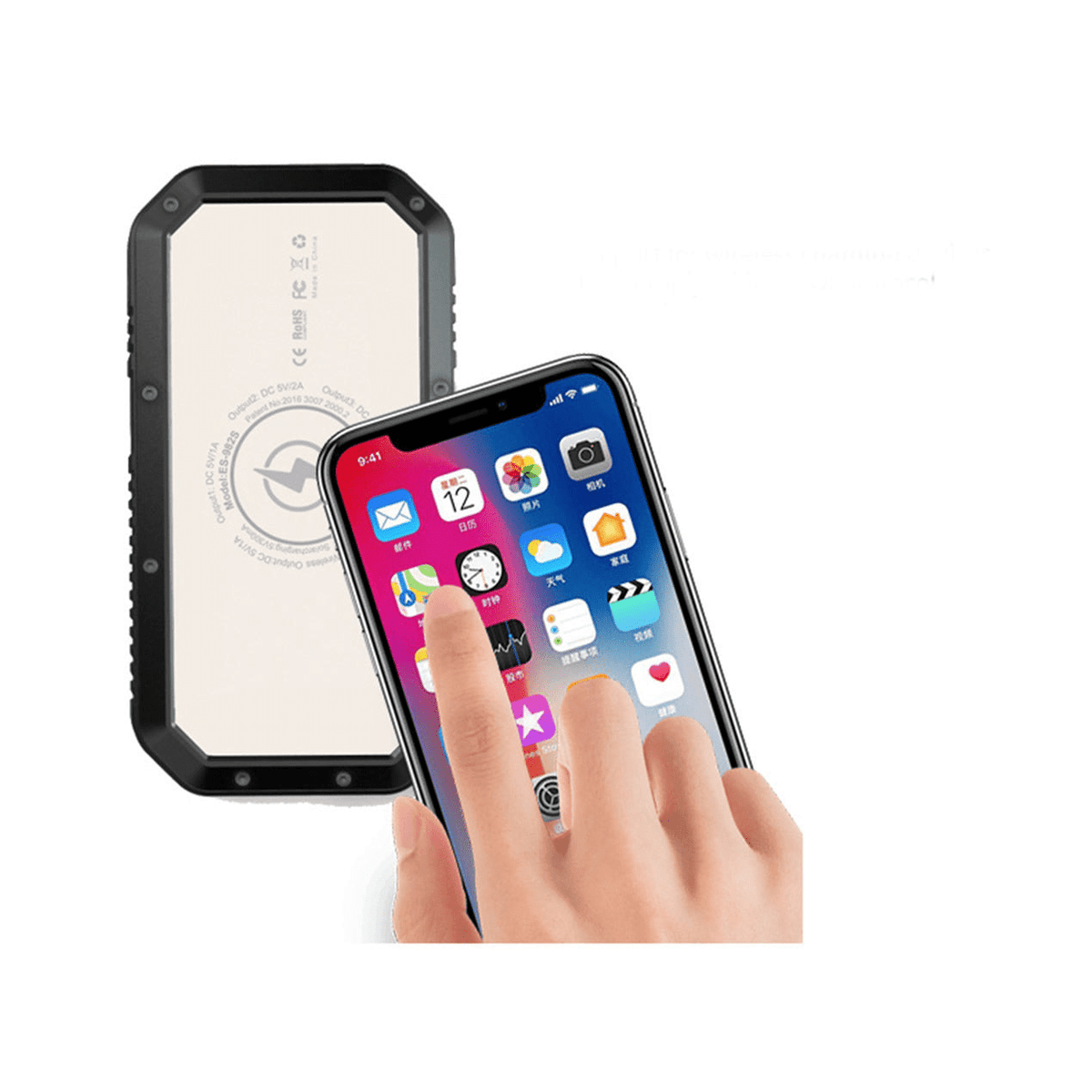 Sun Chaser Mini Solar Powered Wireless Phone Charger 10,000 mAh With LED Flood Light - Mervyns
