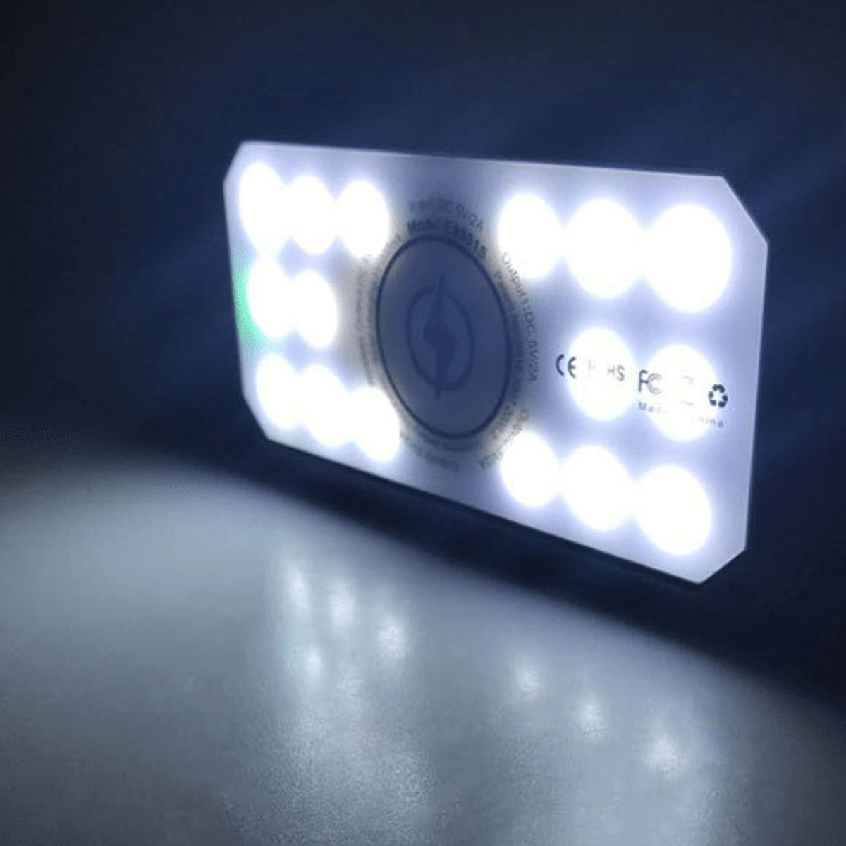 Sun Chaser Mini Solar Powered Wireless Phone Charger 10,000 mAh With LED Flood Light - Mervyns