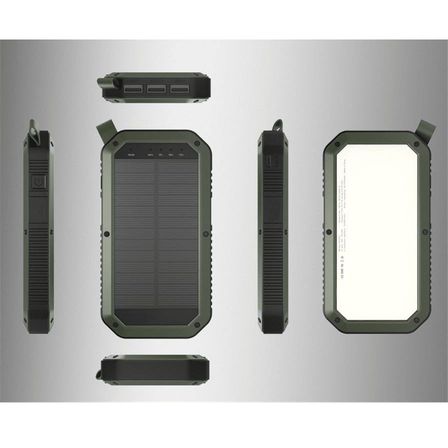 Sun Chaser Mini Solar Powered Wireless Phone Charger 10,000 mAh With LED Flood Light - Mervyns