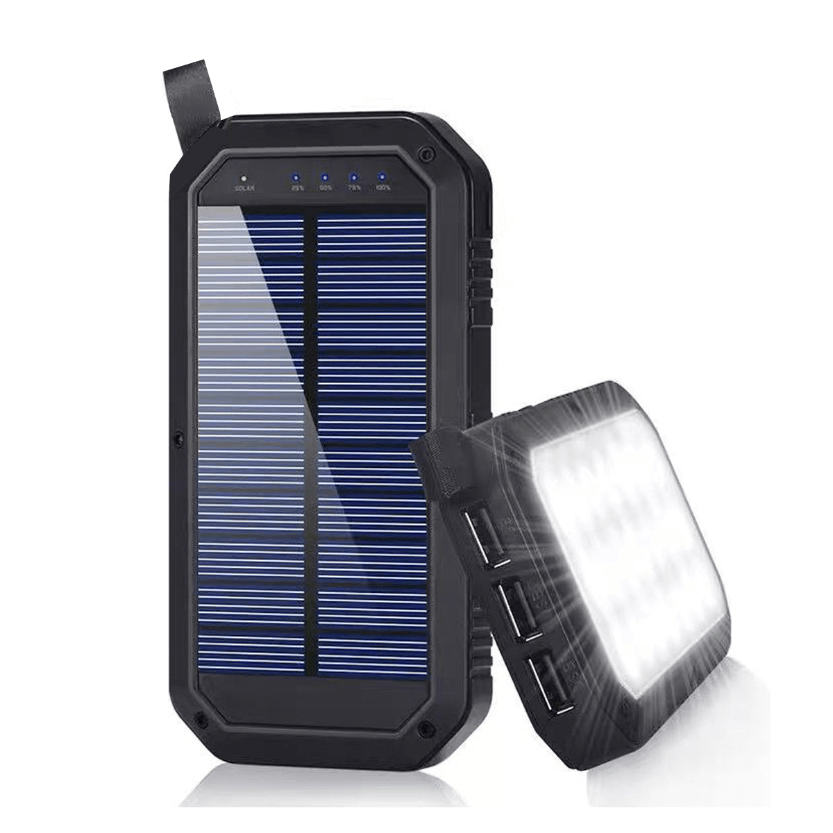 Sun Chaser Mini Solar Powered Wireless Phone Charger 10,000 mAh With LED Flood Light - Mervyns