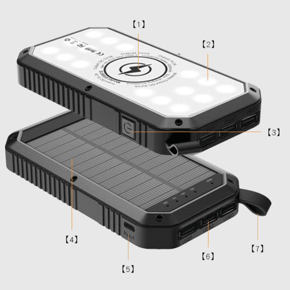 Sun Chaser Mini Solar Powered Wireless Phone Charger 10,000 mAh With LED Flood Light - Mervyns