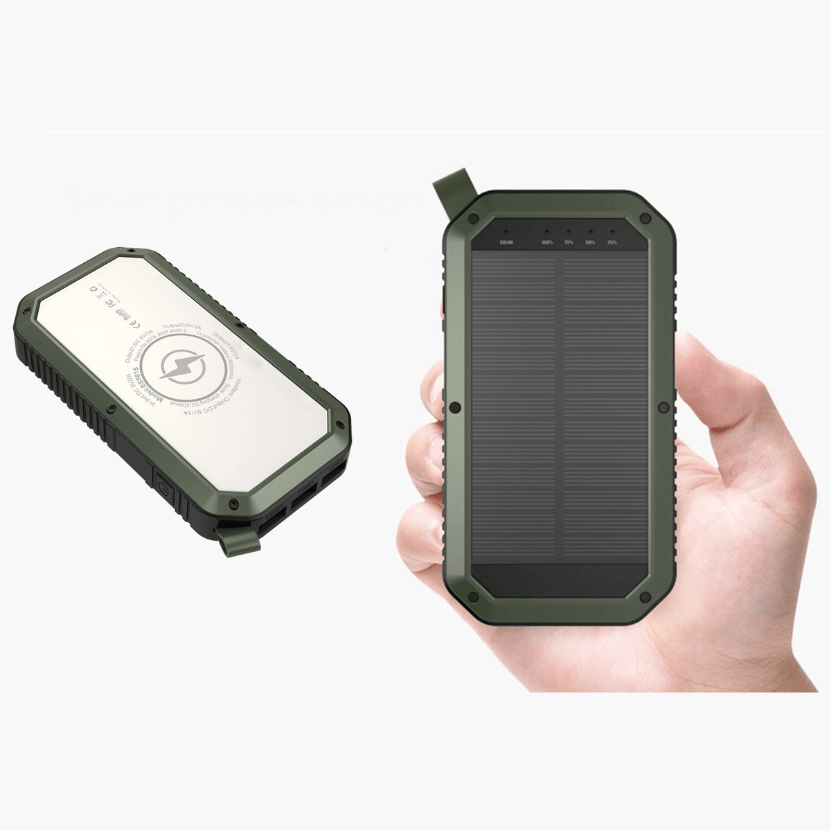 Sun Chaser Mini Solar Powered Wireless Phone Charger 10,000 mAh With LED Flood Light - Mervyns