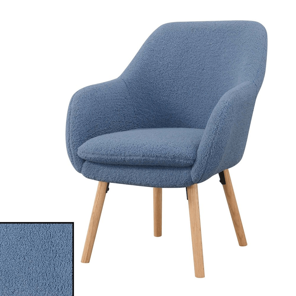 Take a Seat Charlotte Sherpa Accent Chair, Sherpa Blue - Mervyns
