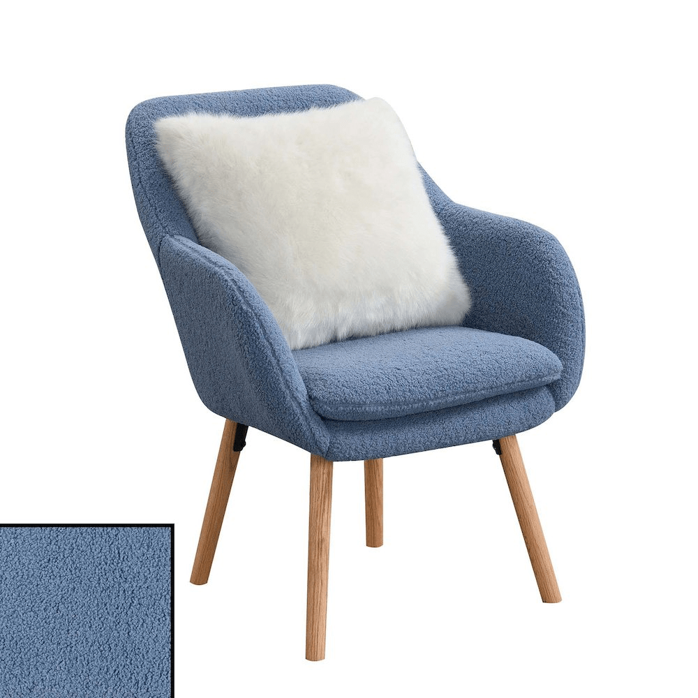 Take a Seat Charlotte Sherpa Accent Chair, Sherpa Blue - Mervyns