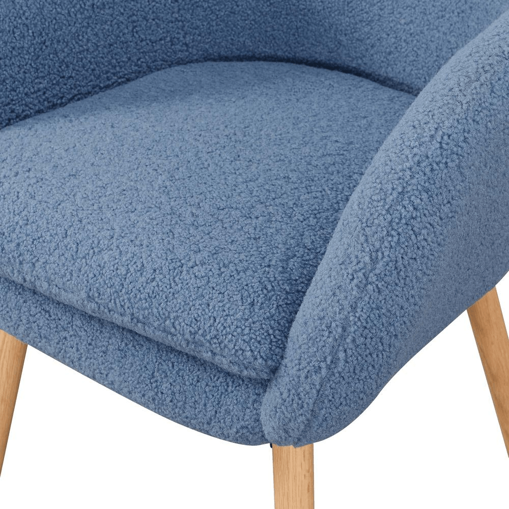 Take a Seat Charlotte Sherpa Accent Chair, Sherpa Blue - Mervyns