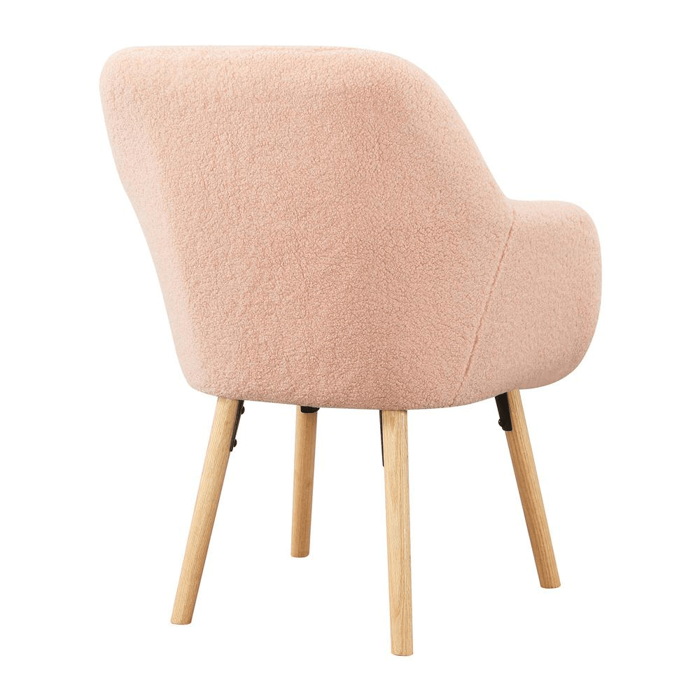Take a Seat Charlotte Sherpa Accent Chair, Sherpa Blush - Mervyns