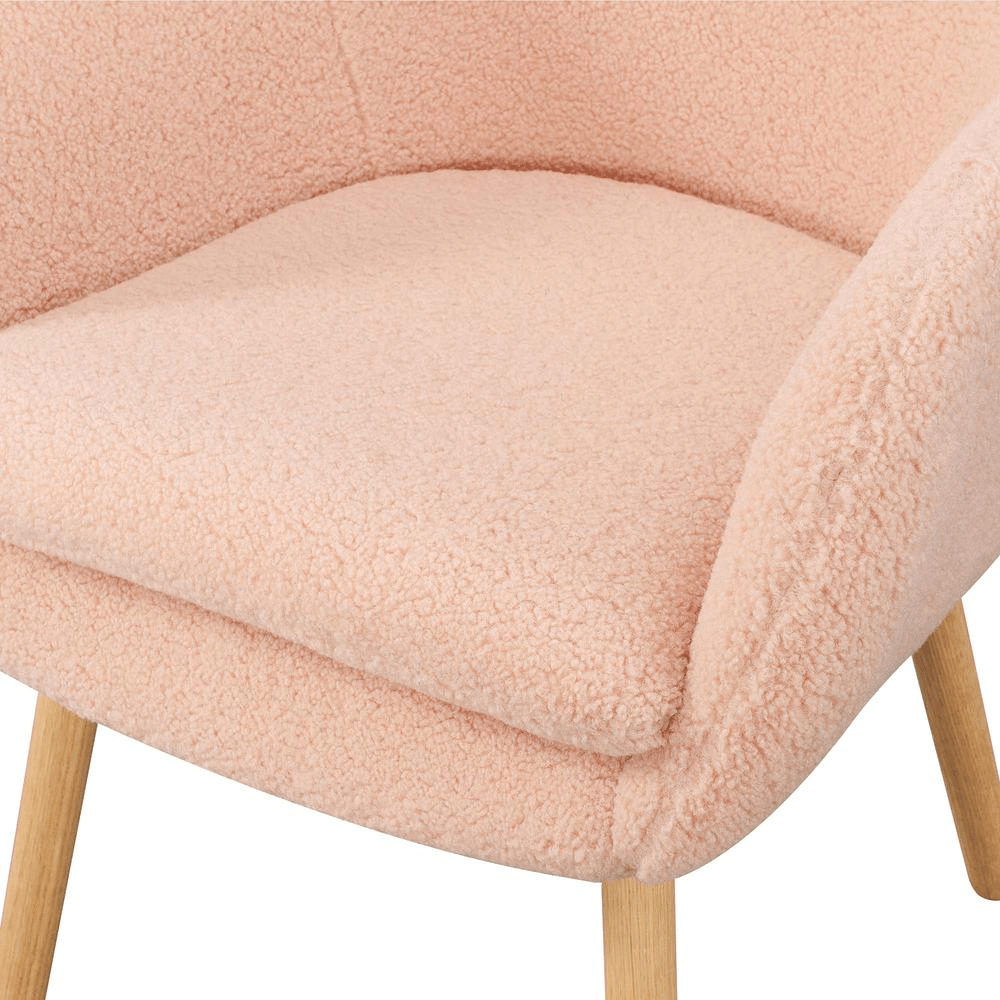 Take a Seat Charlotte Sherpa Accent Chair, Sherpa Blush - Mervyns