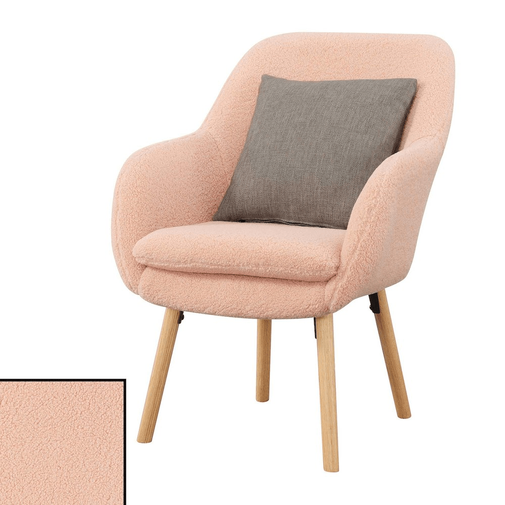 Take a Seat Charlotte Sherpa Accent Chair, Sherpa Blush - Mervyns