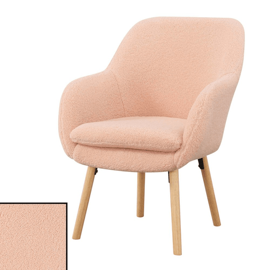 Take a Seat Charlotte Sherpa Accent Chair, Sherpa Blush - Mervyns